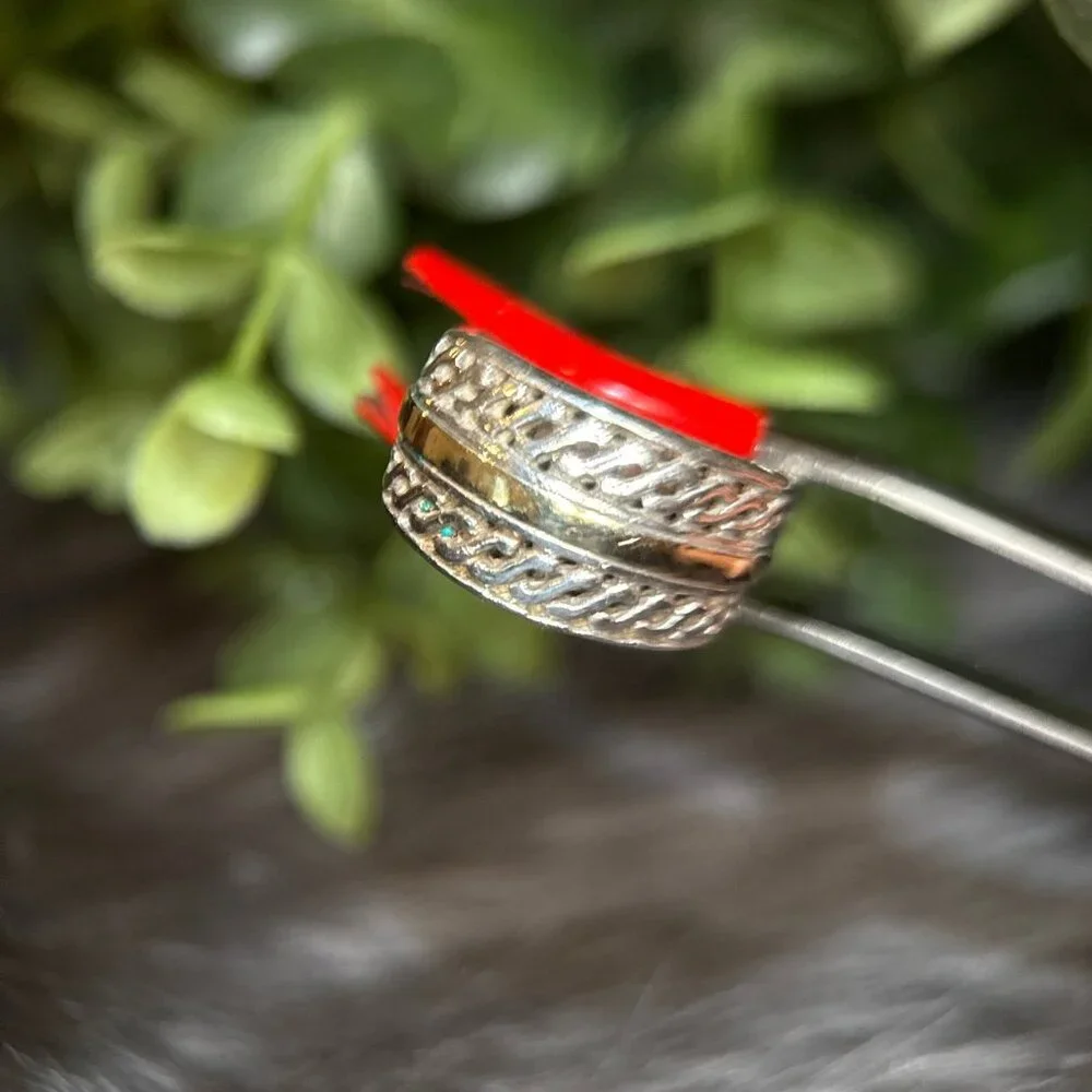 925 14K Two Tone Band Ring‎